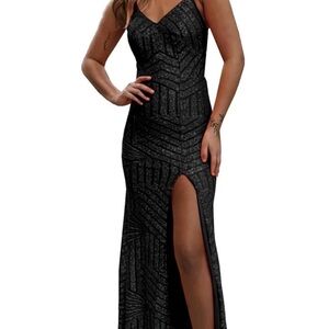 Elegant BLACK Evening Gown